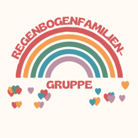 Weihnachtlicher Regenbogen-Familien-Treff