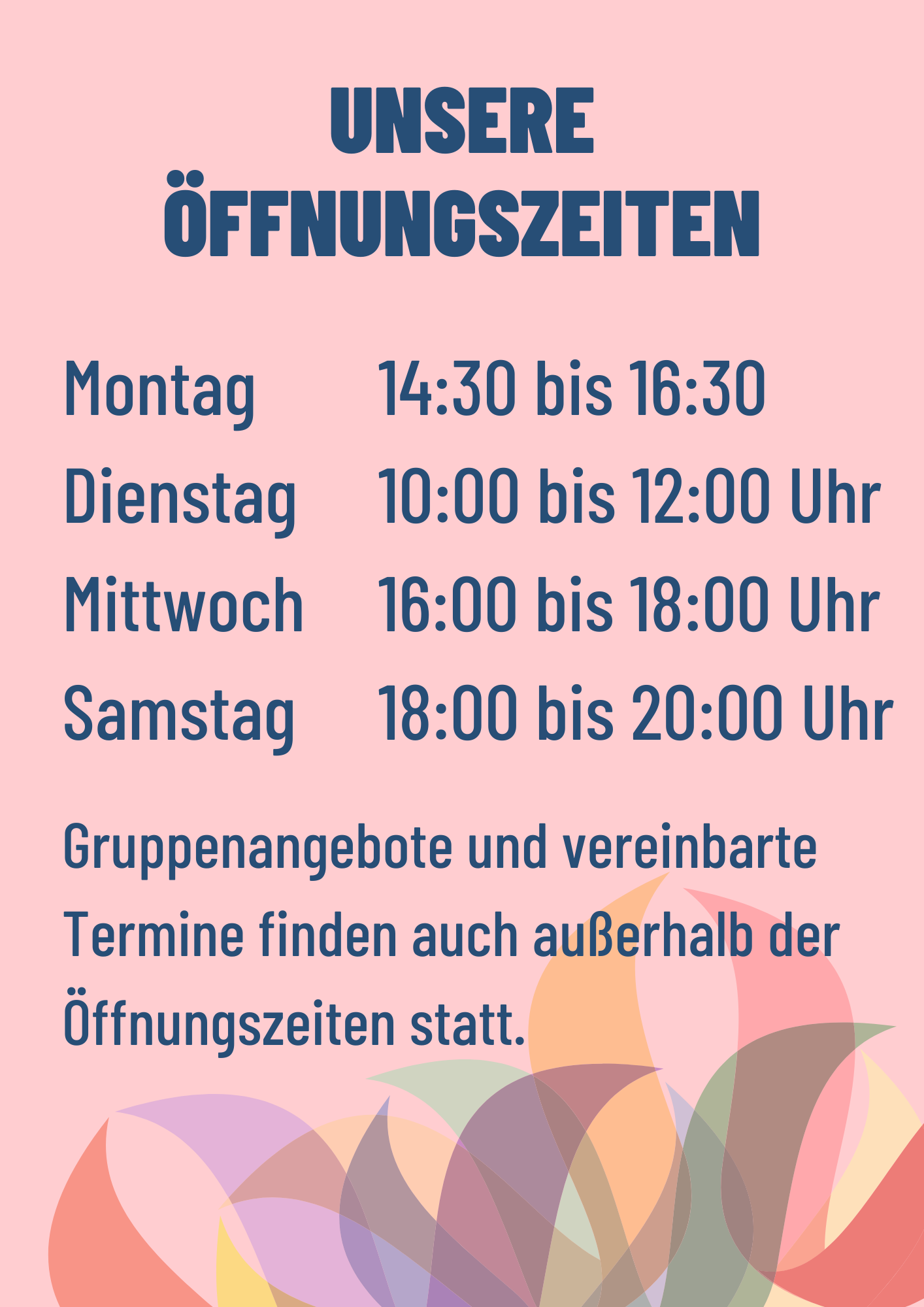 Neue Öffnungszeiten ab Januar 2026