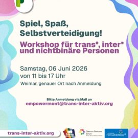 Spiel, Spaß, Selbstverteidigung: Workshop für TIN* Personen Spiel, Spaß, Selbstverteidigung: Workshop für TIN* Personen